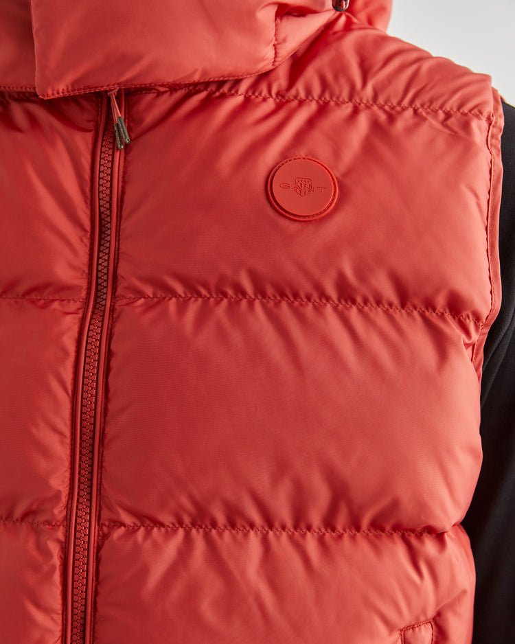 Bezrękawniki męskie z kapturem regular fit czerwone