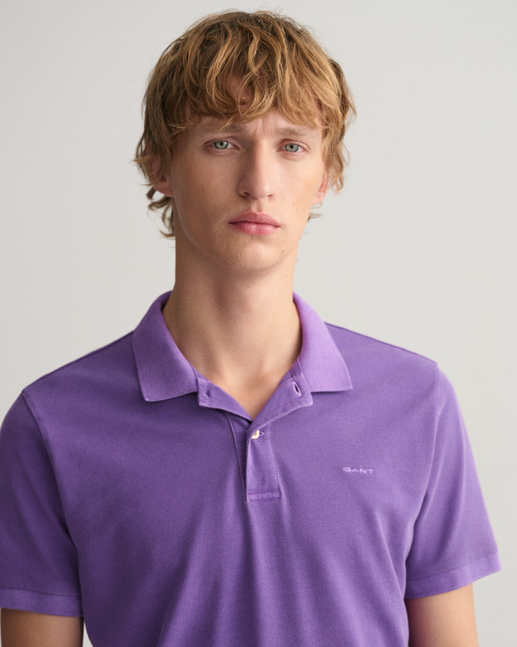 Męska fioletowa polo regular fit