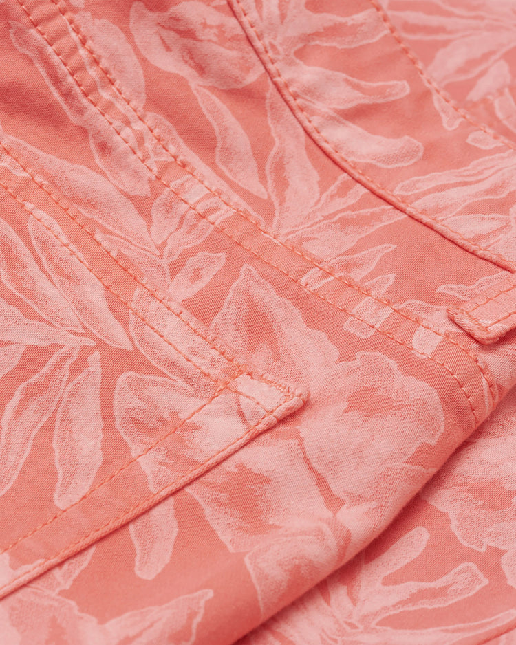 Skrócone jeansy damskie slim w kwieciste wzory