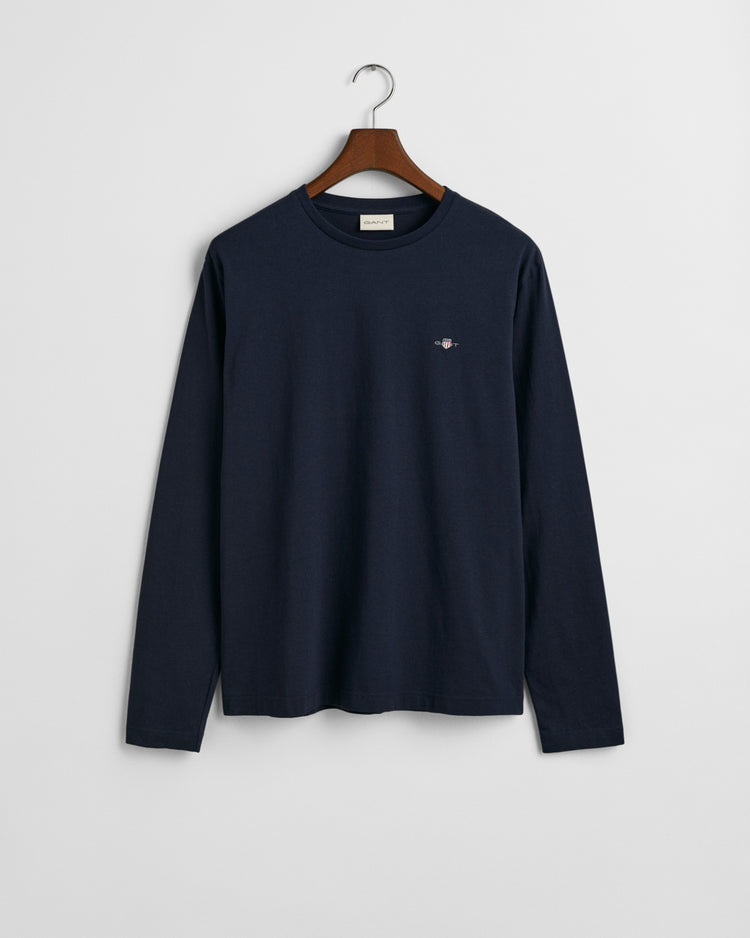 Koszulka męska z długim rękawem z okrągłym dekoltem regular fit