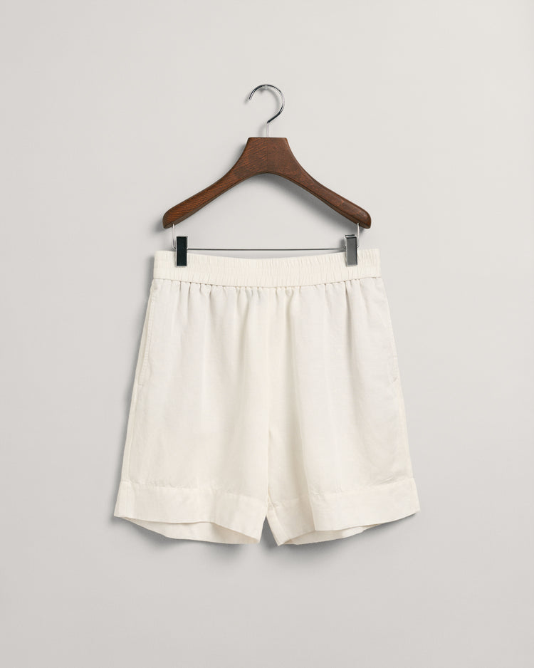 Niezapinane szorty z lnu i wiskozy