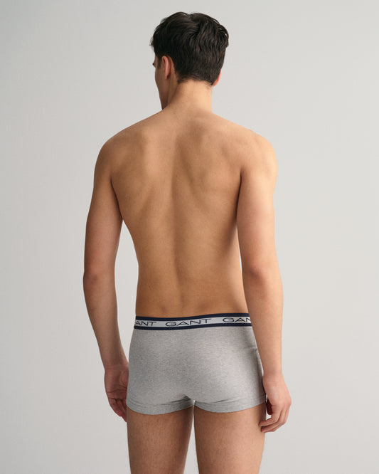 Zestaw 3 par szarych bawełnianych bokserek męskich