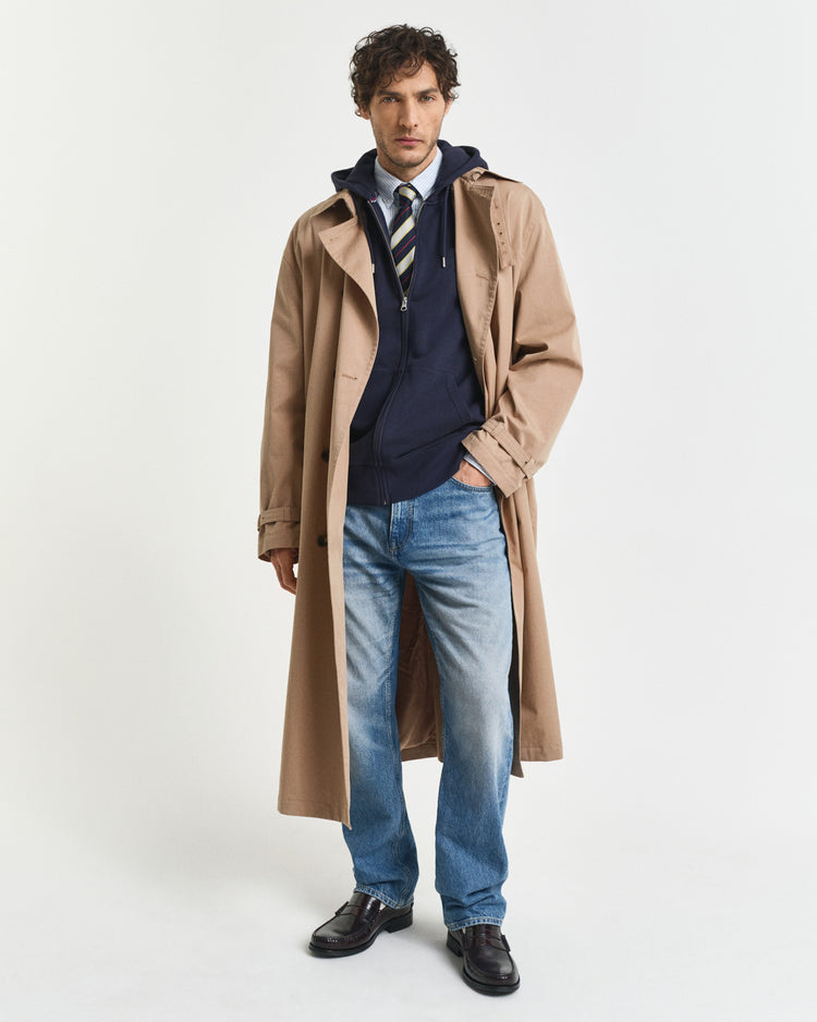 Bluza męska z zamkiem regular fit granatowa