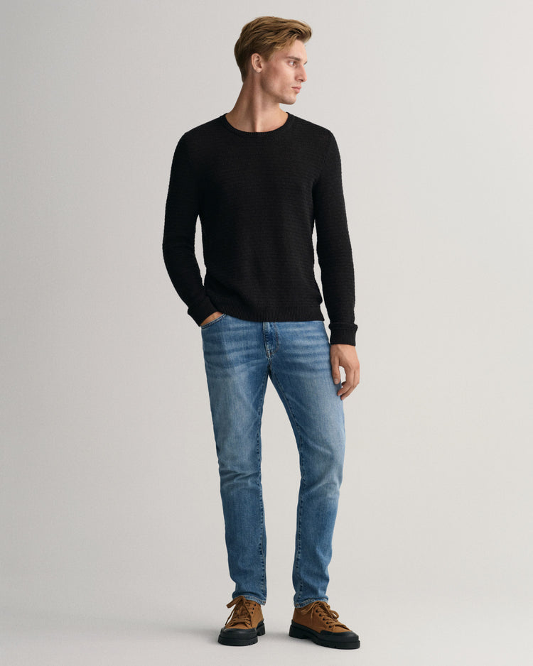Spodnie jeansowe męskie slim fit niebieskie