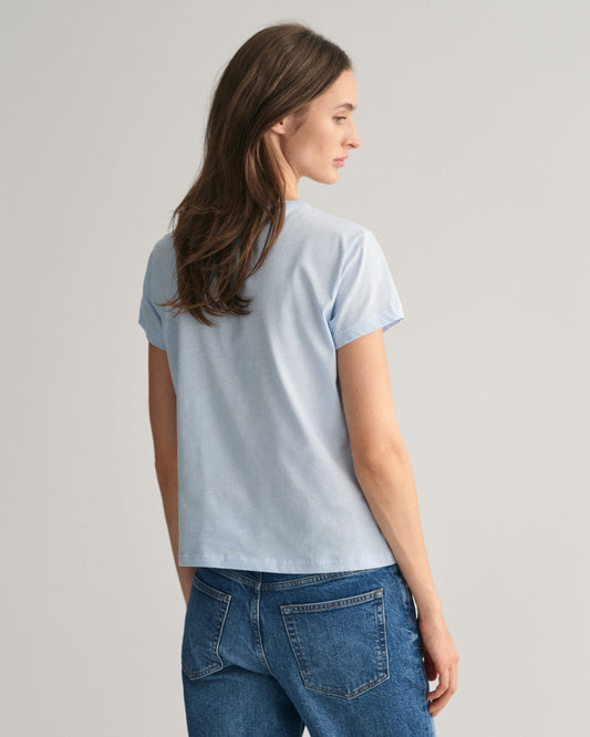 Koszulka damska z nadrukiem okrągły kołnierzyk krótki rękaw regular fit