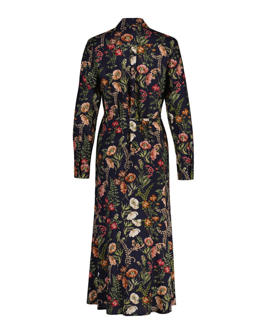 Sukienka koszulowa midi w kwiaty