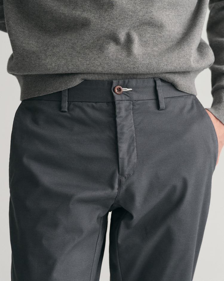 Spodnie męskie slim fit szare