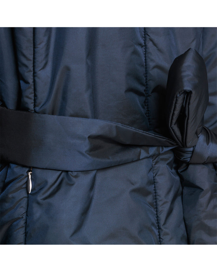 Damska ocieplana kurtka z paskiem