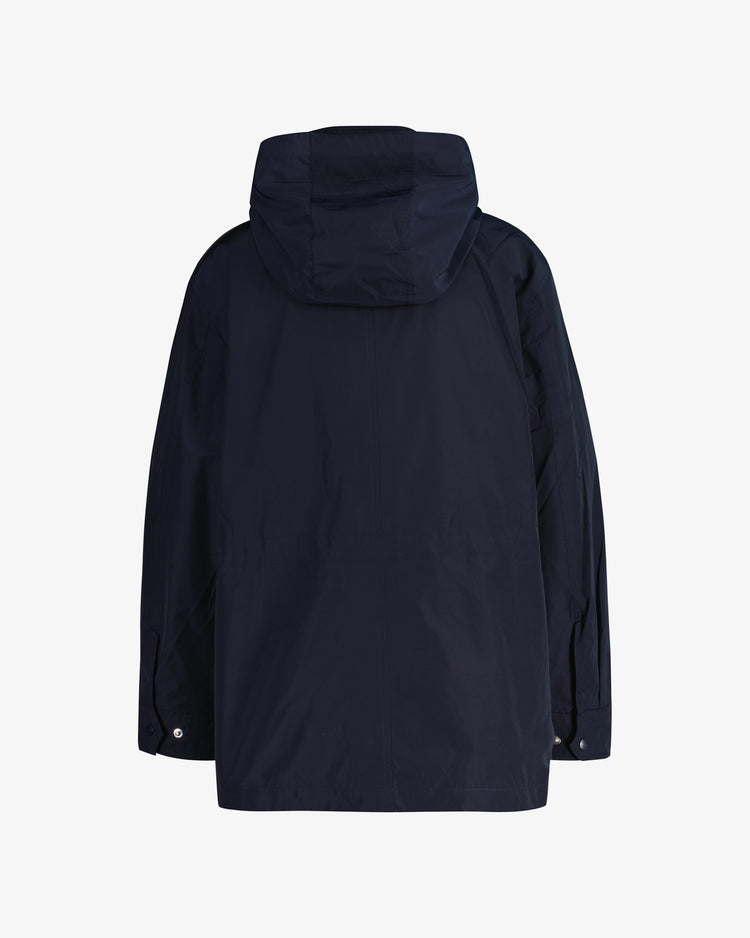 Kurtka damska z kapturem relaxed fit granatowa