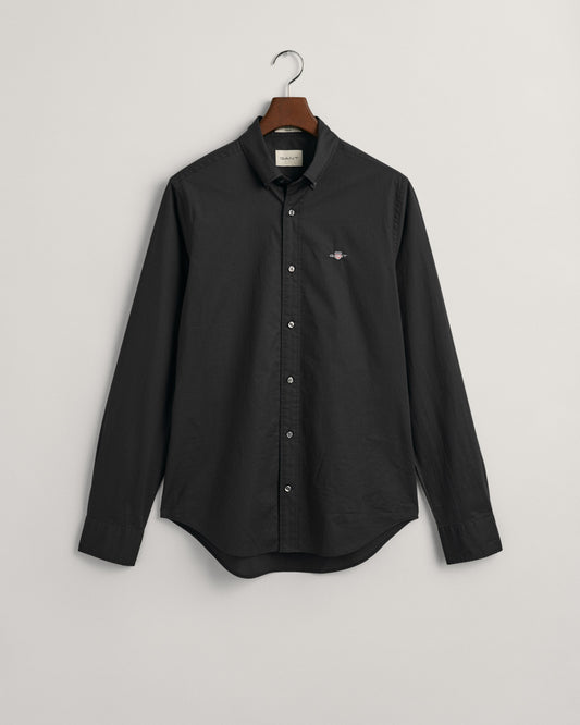 Koszula męska z długim rękawem slim fit czarna