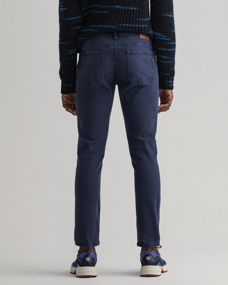 Spodnie jeansowe męskie extra slim fit granatowe