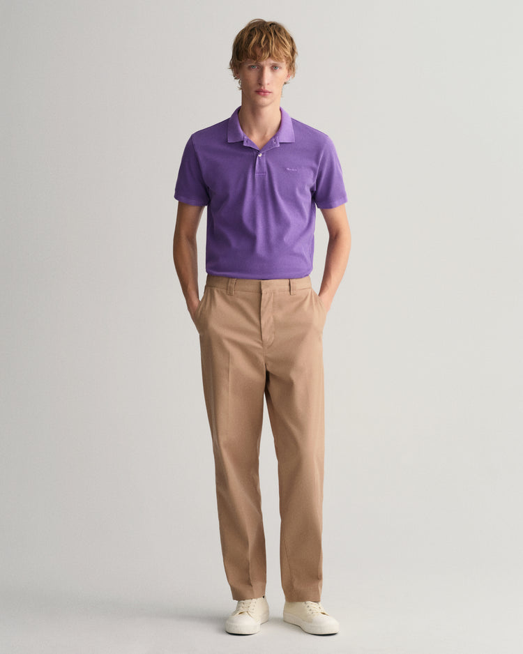 Męska fioletowa polo regular fit