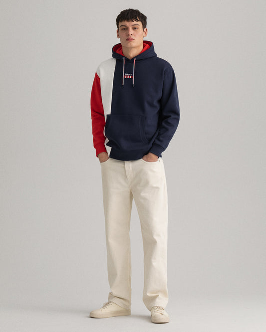 Bluza męska z kapturem relaxed fit granatowa