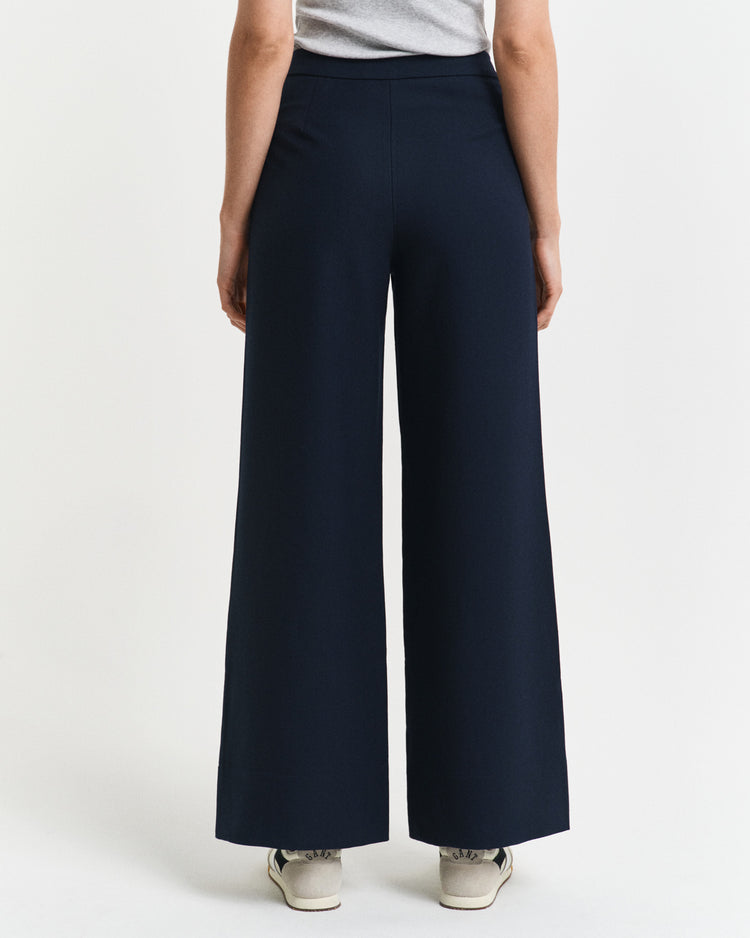 Spodnie damskie straight fit granatowe