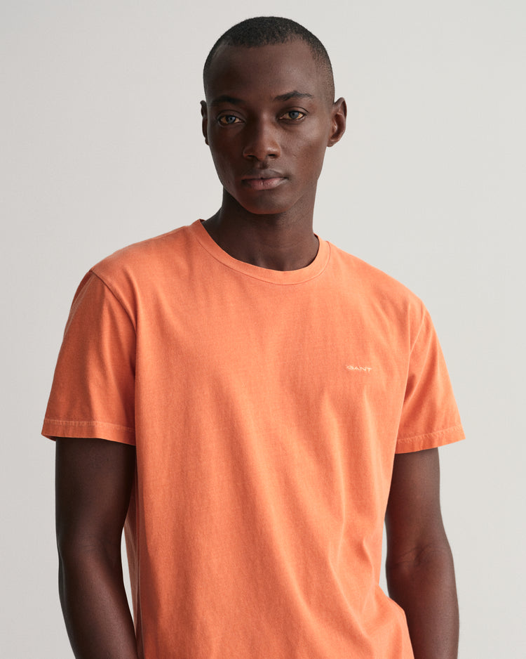 Bawełniana koszulka męska z okrągłym kołnierzykiem relaxed fit