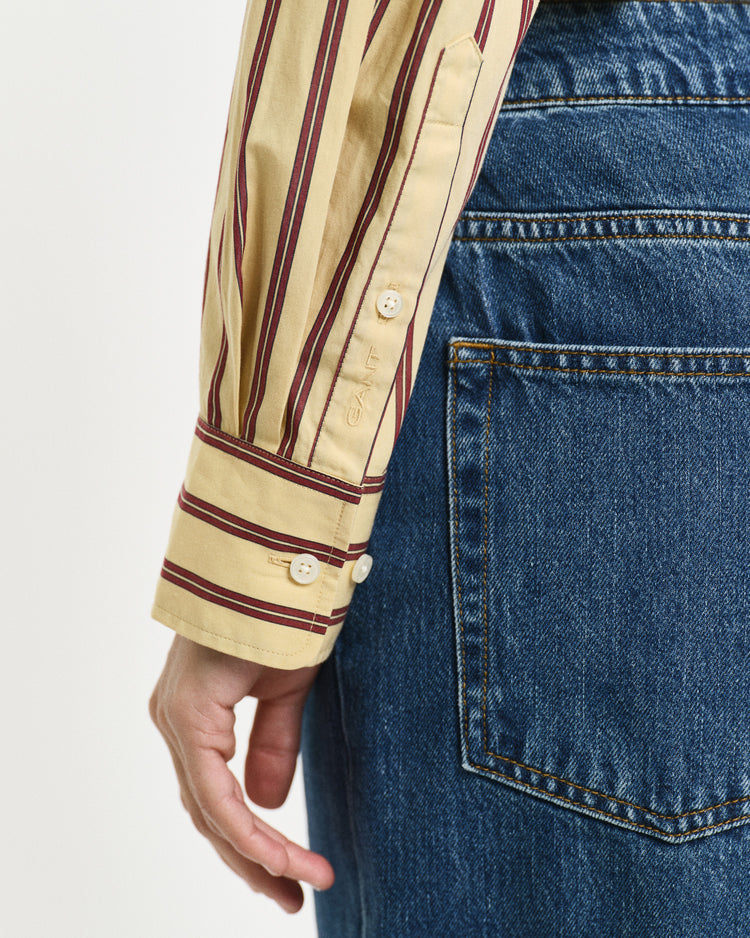 Koszula popelinowa relaxed fit w paski