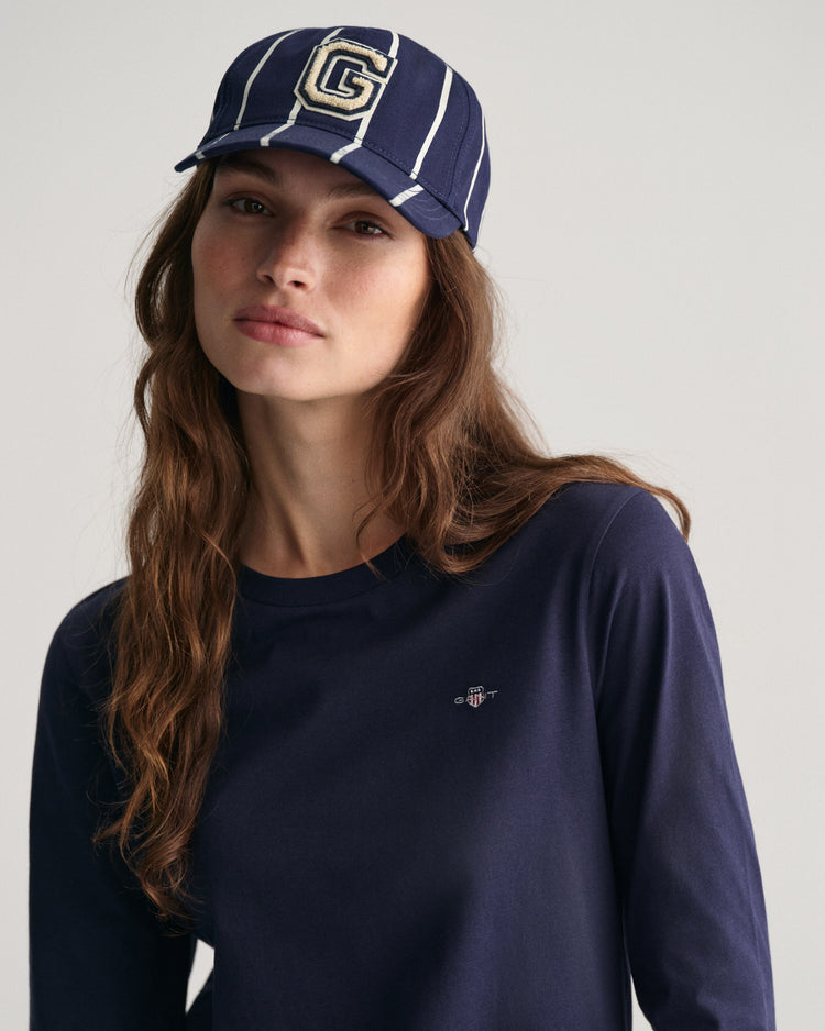 Koszulka damska z długim rękawem i okrągłym dekoltem regular fit