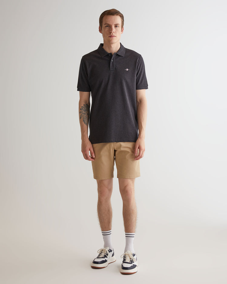 Koszulka polo męska regular fit szara