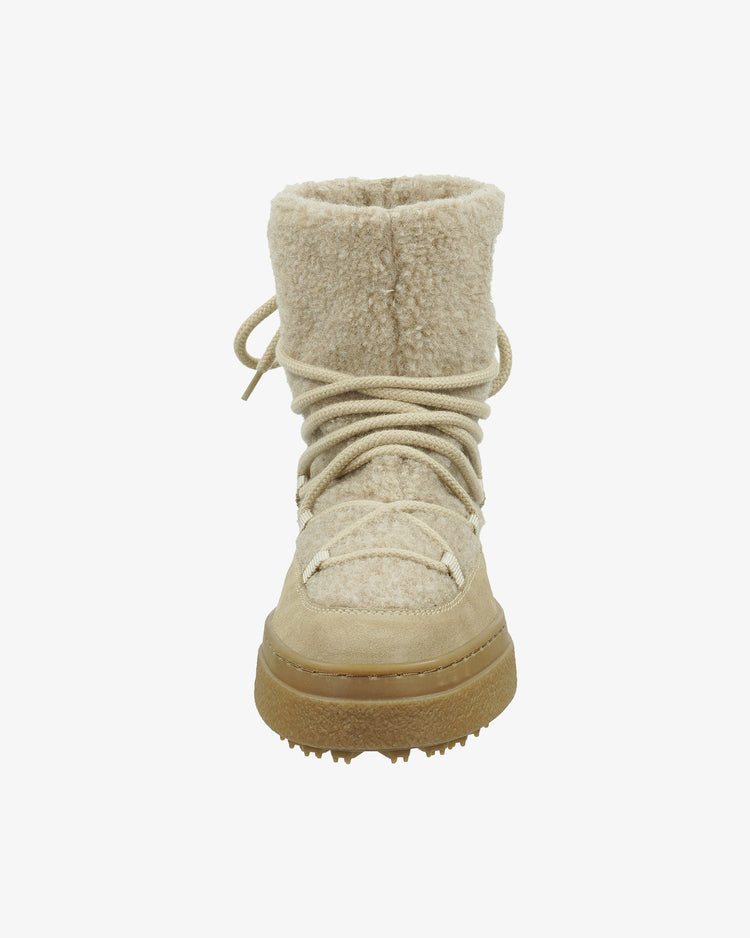 Buty zimowe damskie beżowe