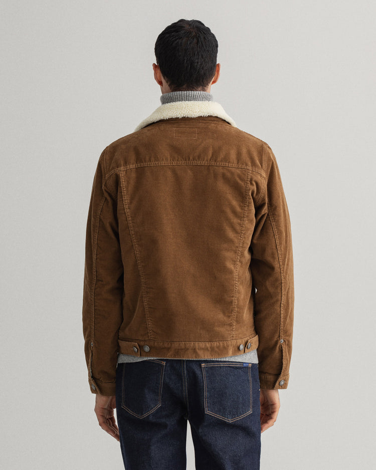 Kurtka męska z nadrukiem zapinana na guziki z długim rękawem regular fit