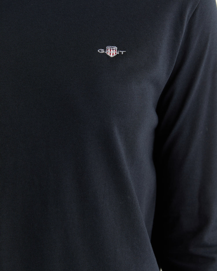 Koszulka damska z długim rękawem z okrągłym dekoltem regular fit