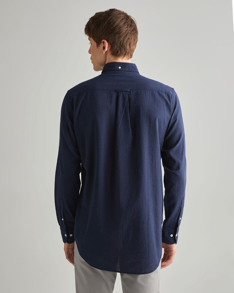 Koszula męska z długim rękawem regular fit granatowa