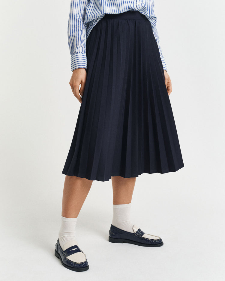 Spódnica damska loose fit granatowa