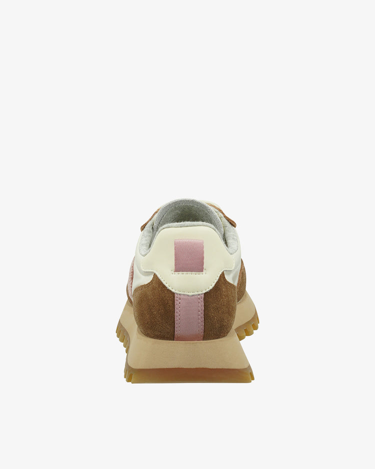 Buty sportowe damskie z nadrukiem brązowe