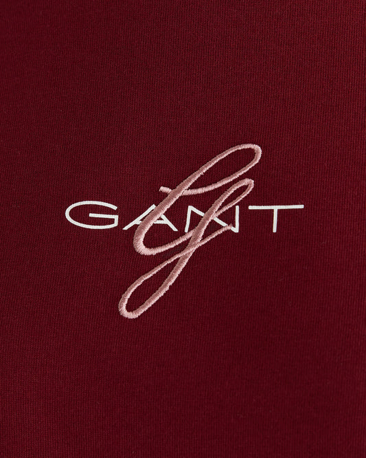 T-shirt z haftem i okrągłym dekoltem