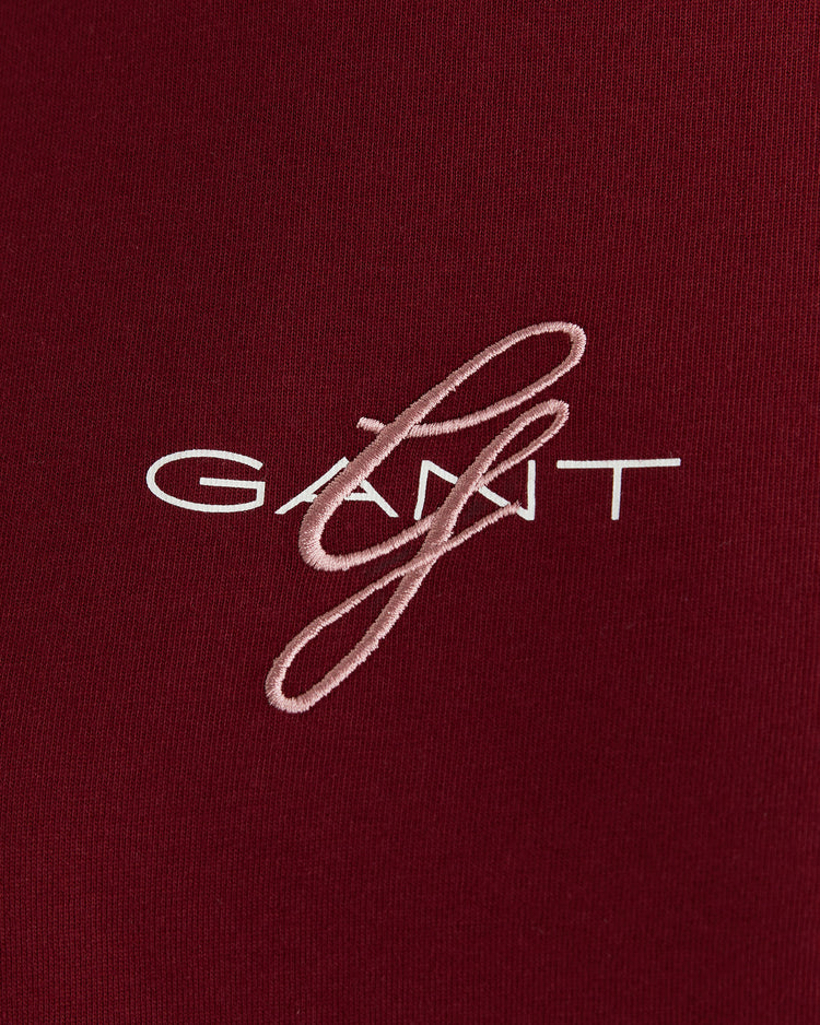 T-shirt z haftem i okrągłym dekoltem