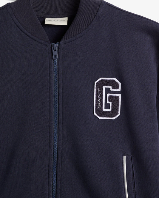 Bawełniana bluza damska z nadrukiem z zamkiem regular fit