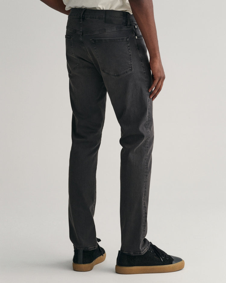 Spodnie jeansowe męskie extra slim fit czarne