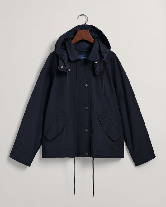 Kurtka damska z zamkiem i długim rękawem regular fit granatowa