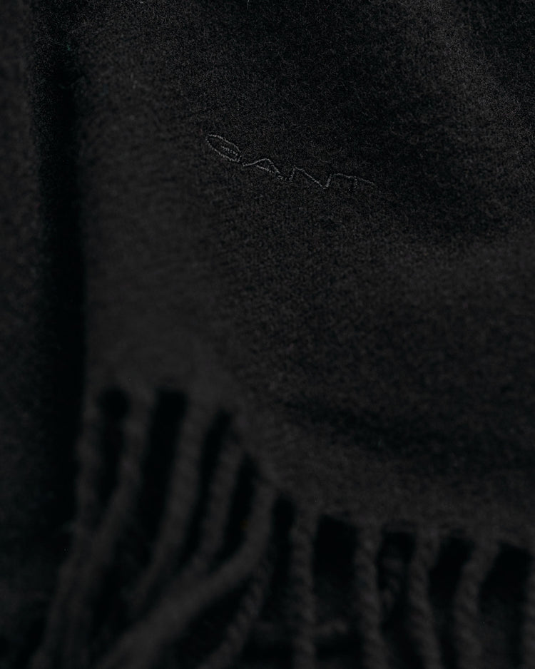 Wełniany szalik unisex czarny