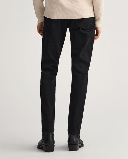 Spodnie jeansowe męskie extra slim fit czarne