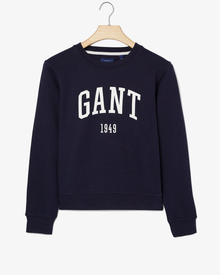 Damska bluza z okrągłym dekoltem i logo