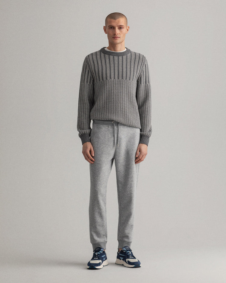 Spodnie dresowe męskie relaxed fit szare