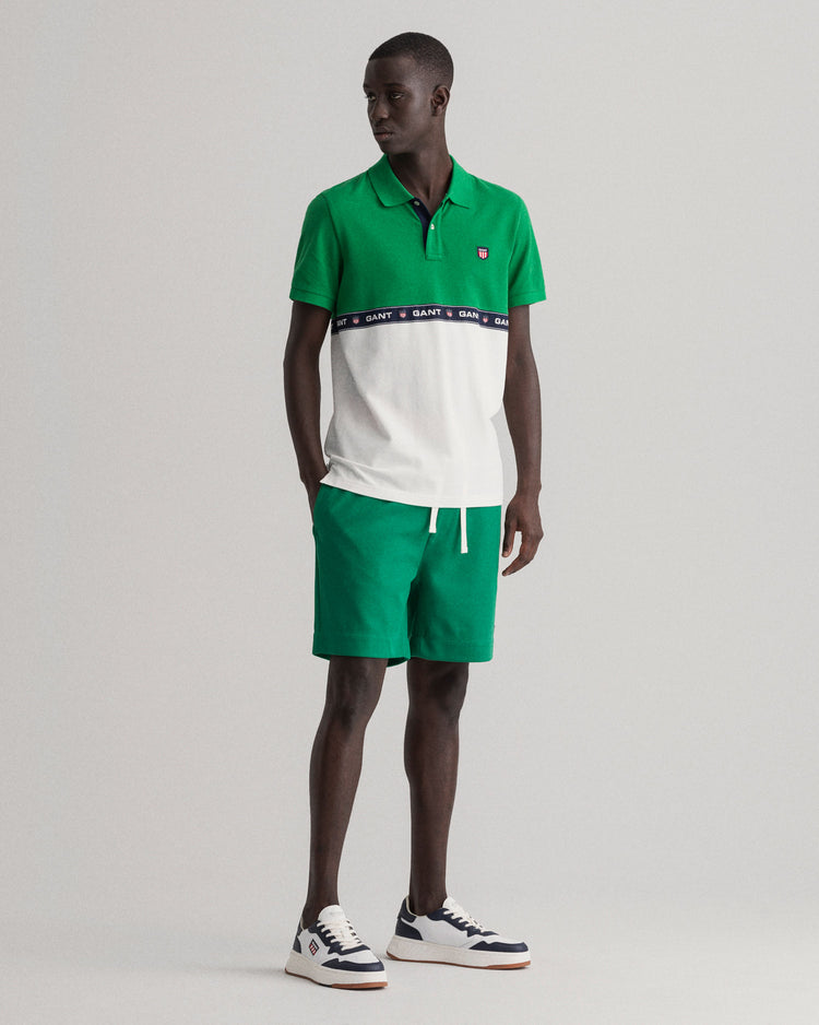 Męska zielona polo regular fit z logo