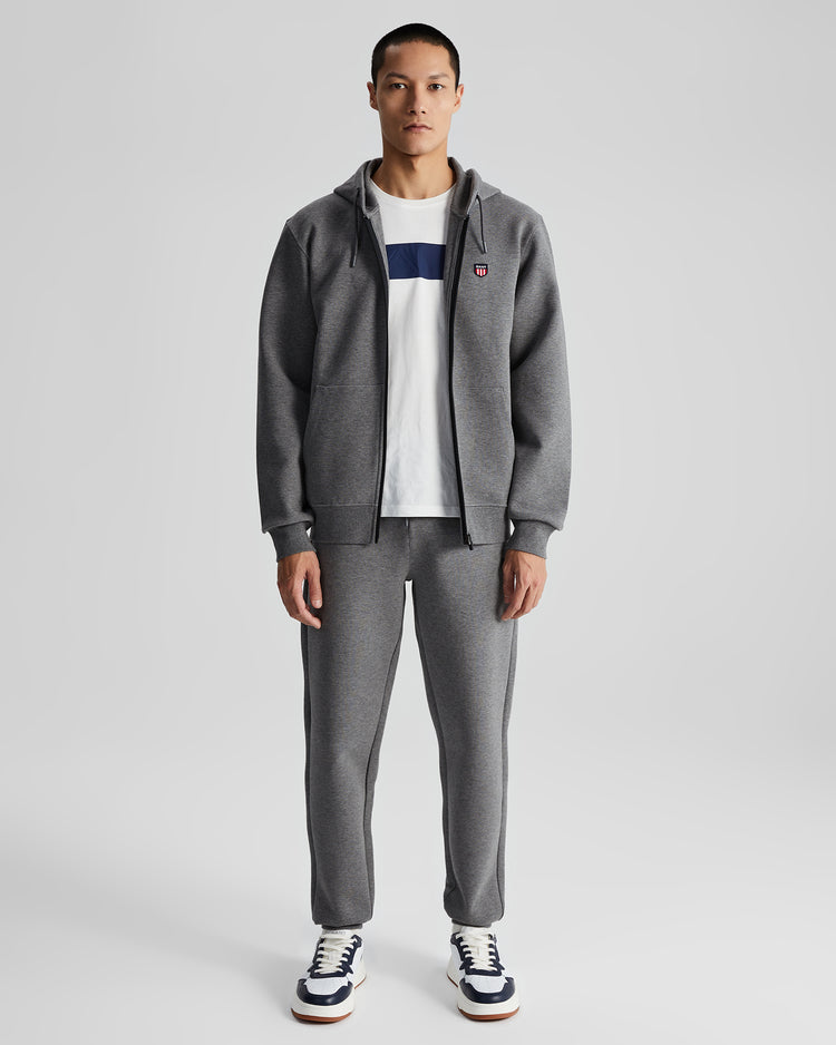 Bluza męska z kapturem regular fit szara