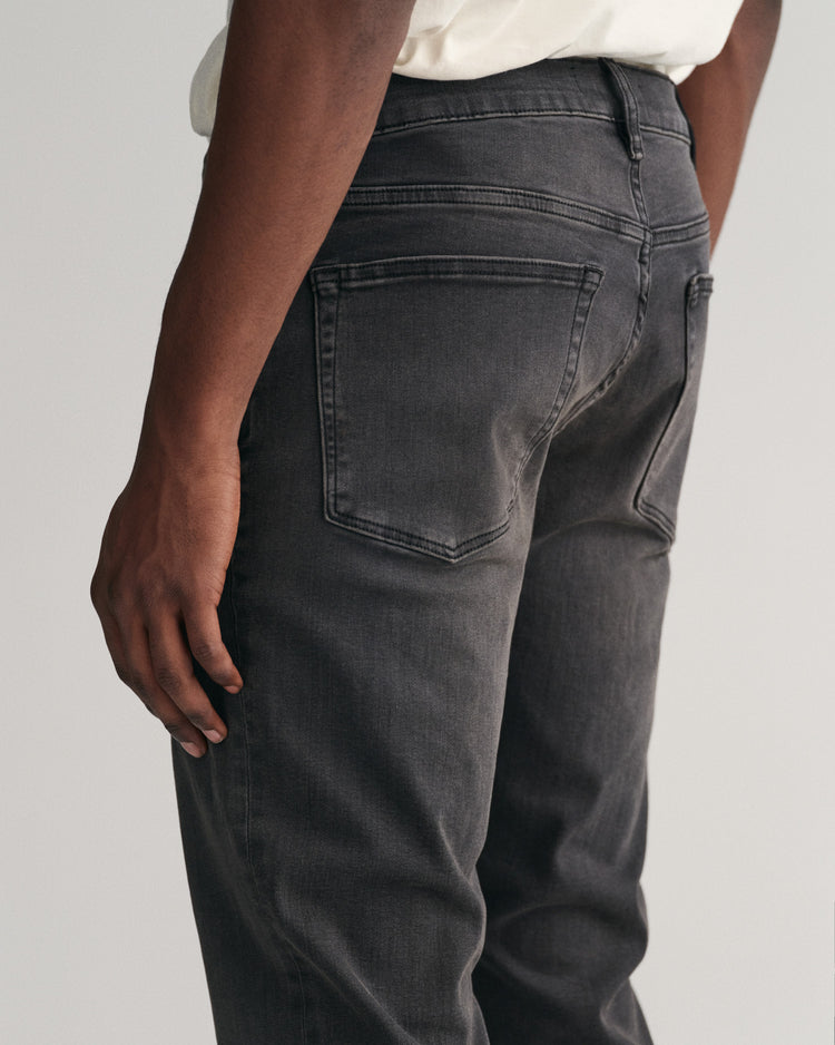 Spodnie jeansowe męskie extra slim fit czarne