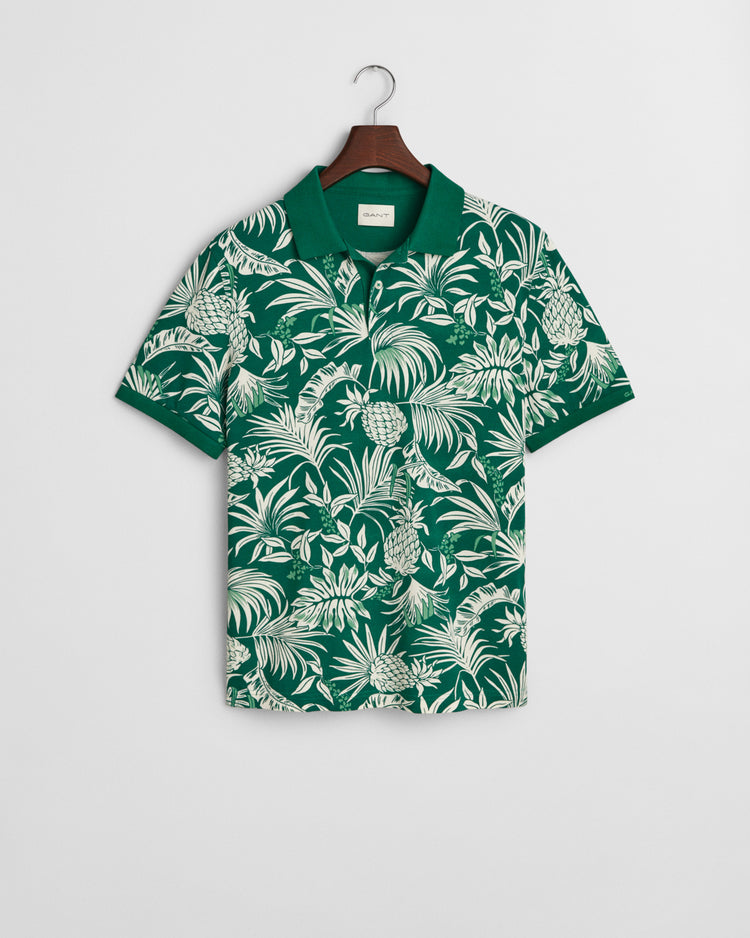 Polo męskie z krótkim rękawem regular fit zielone