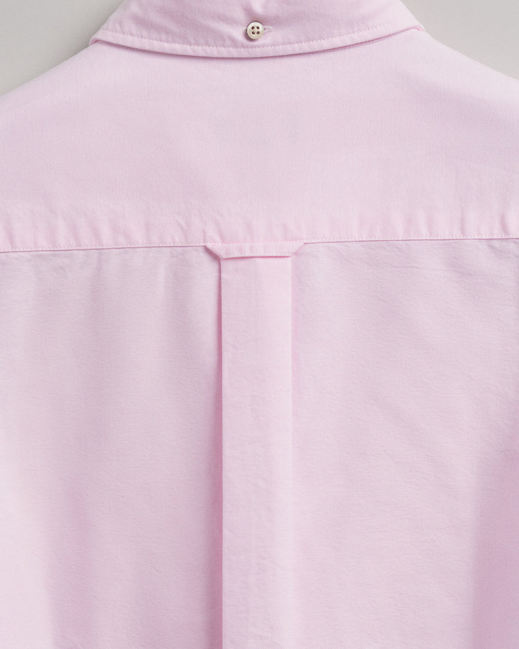 Bawełniana koszula męska z długim rękawem regular fit różowa