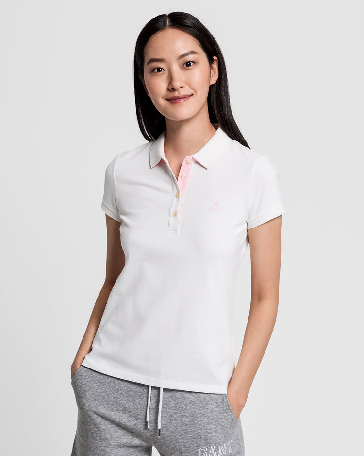 Damskie kremowe polo