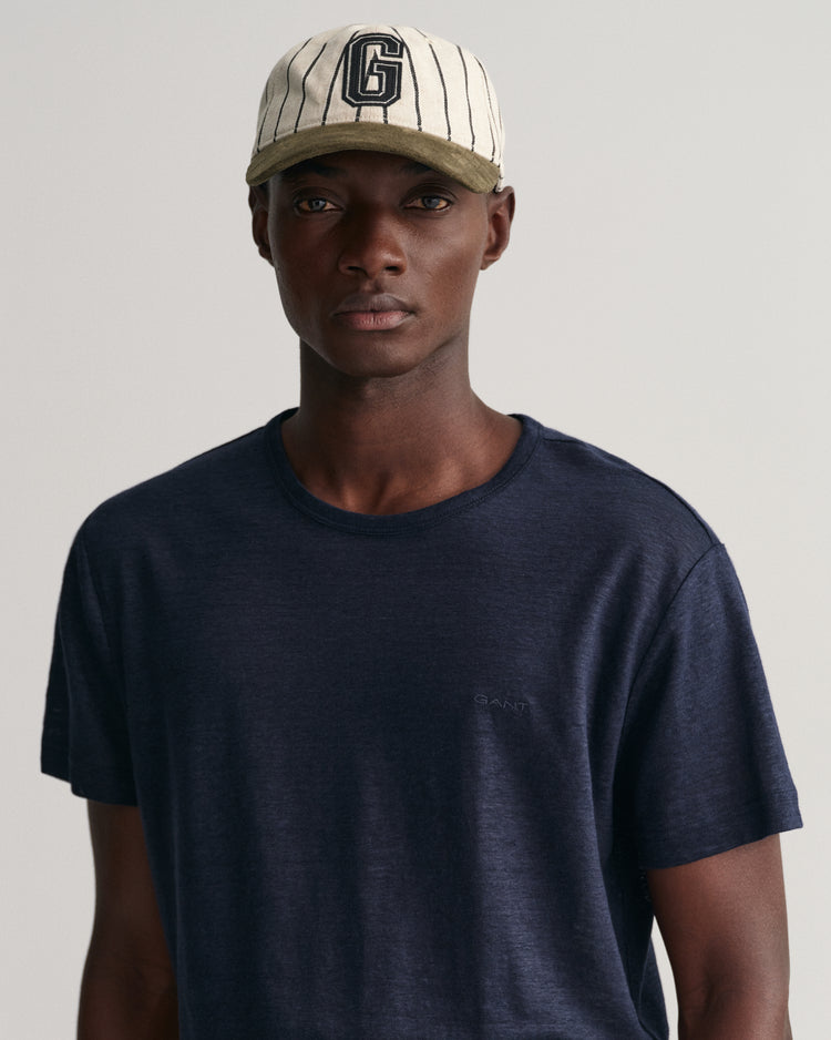 Męski granatowy t-shirt o regularnym kroju