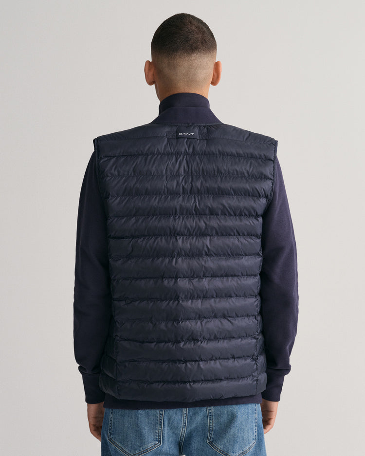 Bezrękawnik męski ze stójką regular fit granatowy