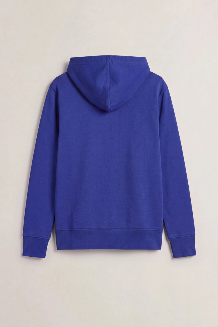 Bluza męska z nadrukiem z kapturem niebieska
