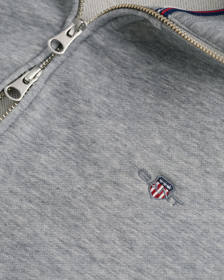 Bluza męska z zamkiem regular fit szara