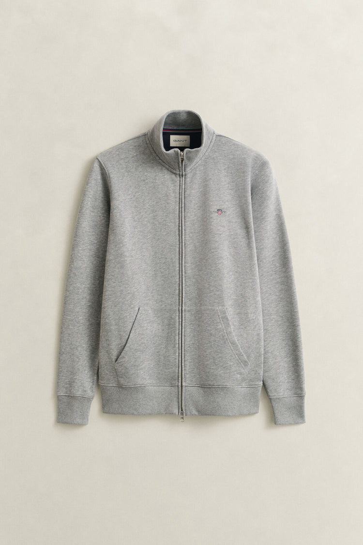 Bluza męska z zamkiem regular fit szara