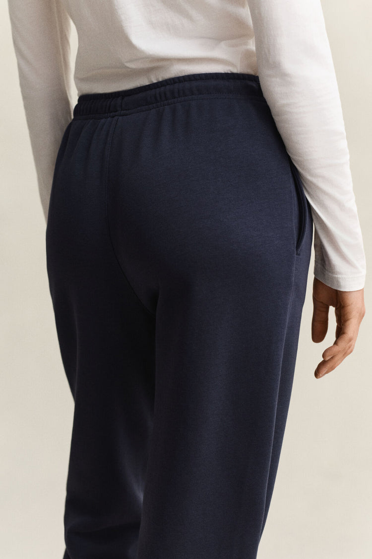 Spodnie dresowe damskie regular fit granatowe
