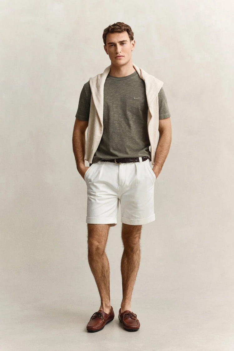 Szorty męskie relaxed fit białe